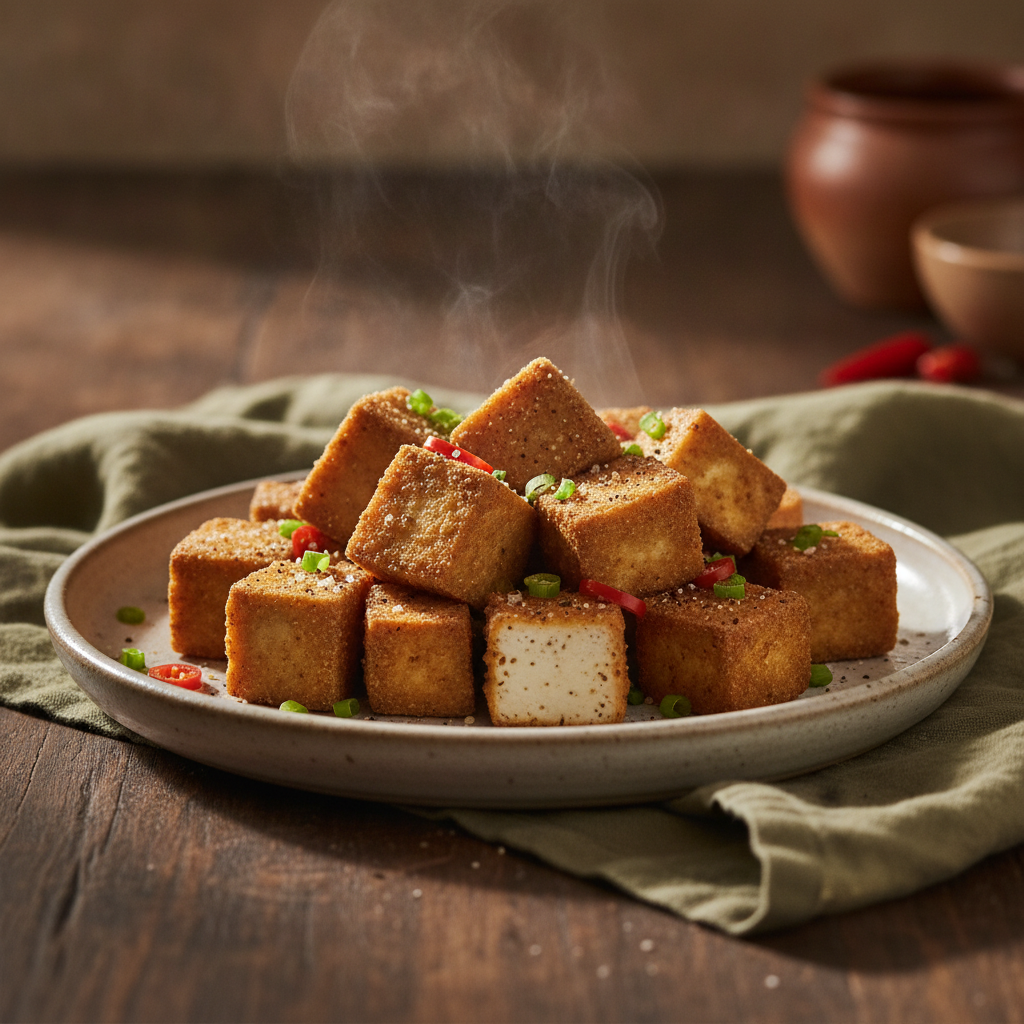 Cantonese Salt and Pepper Fried Tofu