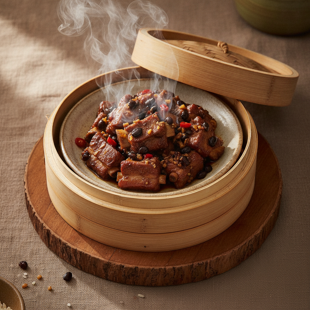 Cantonese Steamed Spare Ribs with Black Bean and Garlic (豉汁蒸排骨)