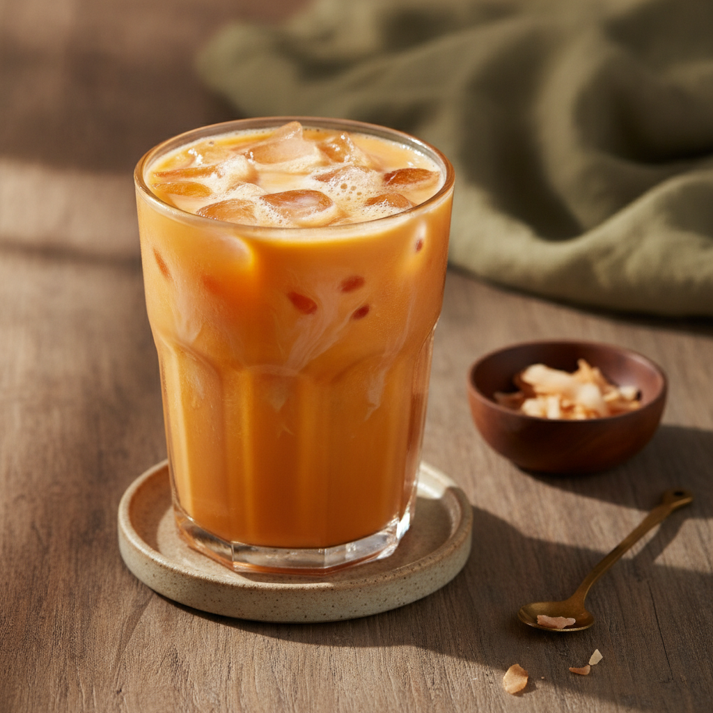 Sweet and Creamy Traditional Thai Iced Milk Tea
