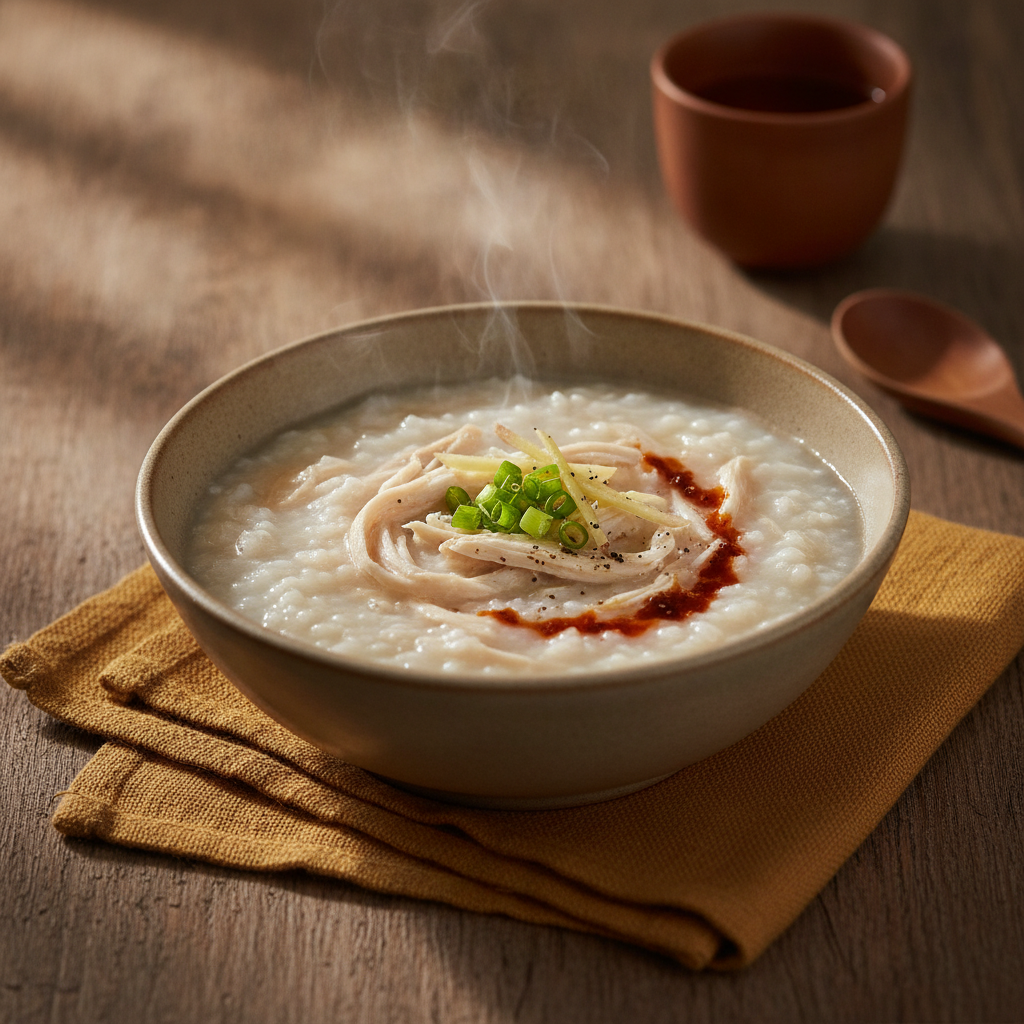 Comforting Shredded Chicken Congee