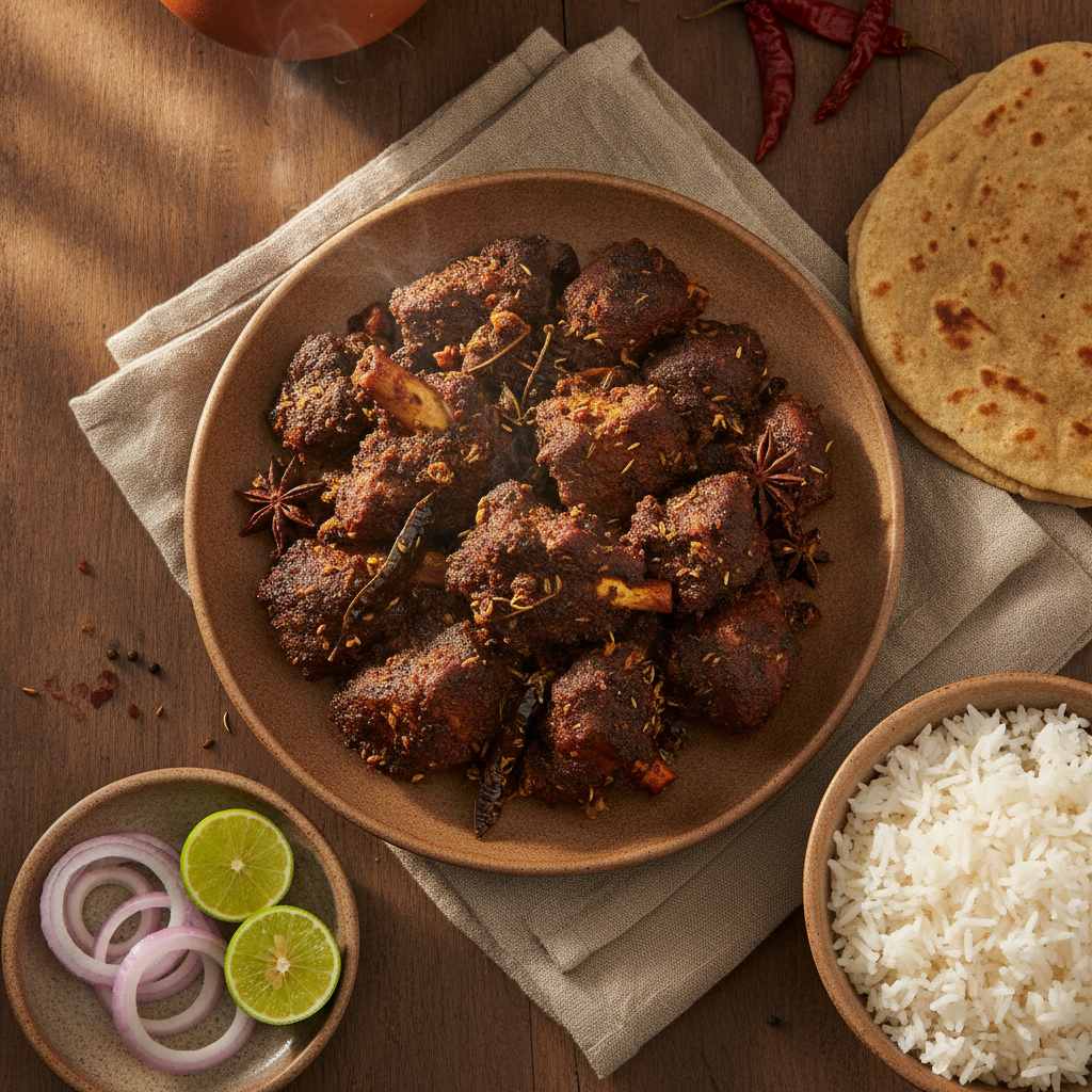 Chettinad Mutton Sukka — Deeply Spiced Tamil Dry Curry