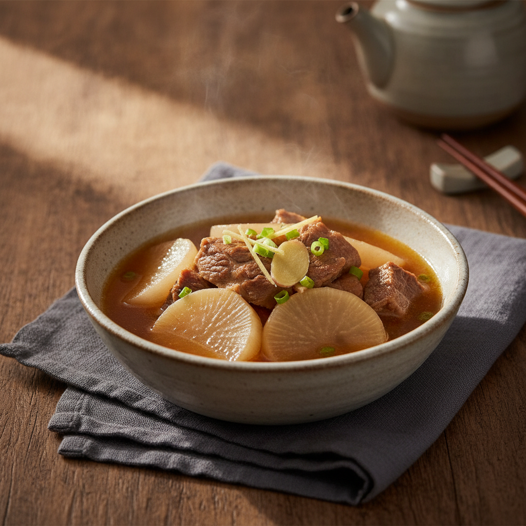 Chinese Braised Beef with Daikon Radish (蘿蔔炆牛腩)