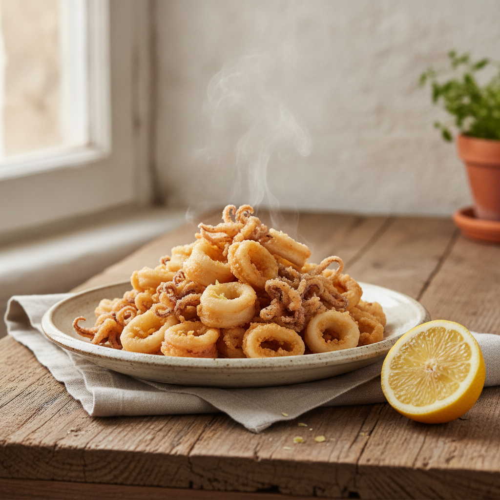 Crispy Fried Baby Squid Andalusian Style