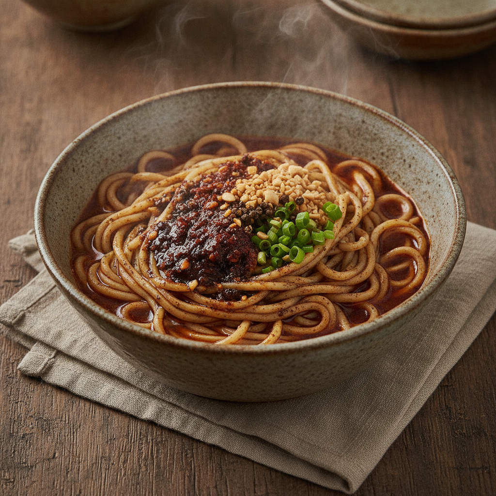 Chongqing Xiaomian — Sesame-Chili Noodles in Savory Broth