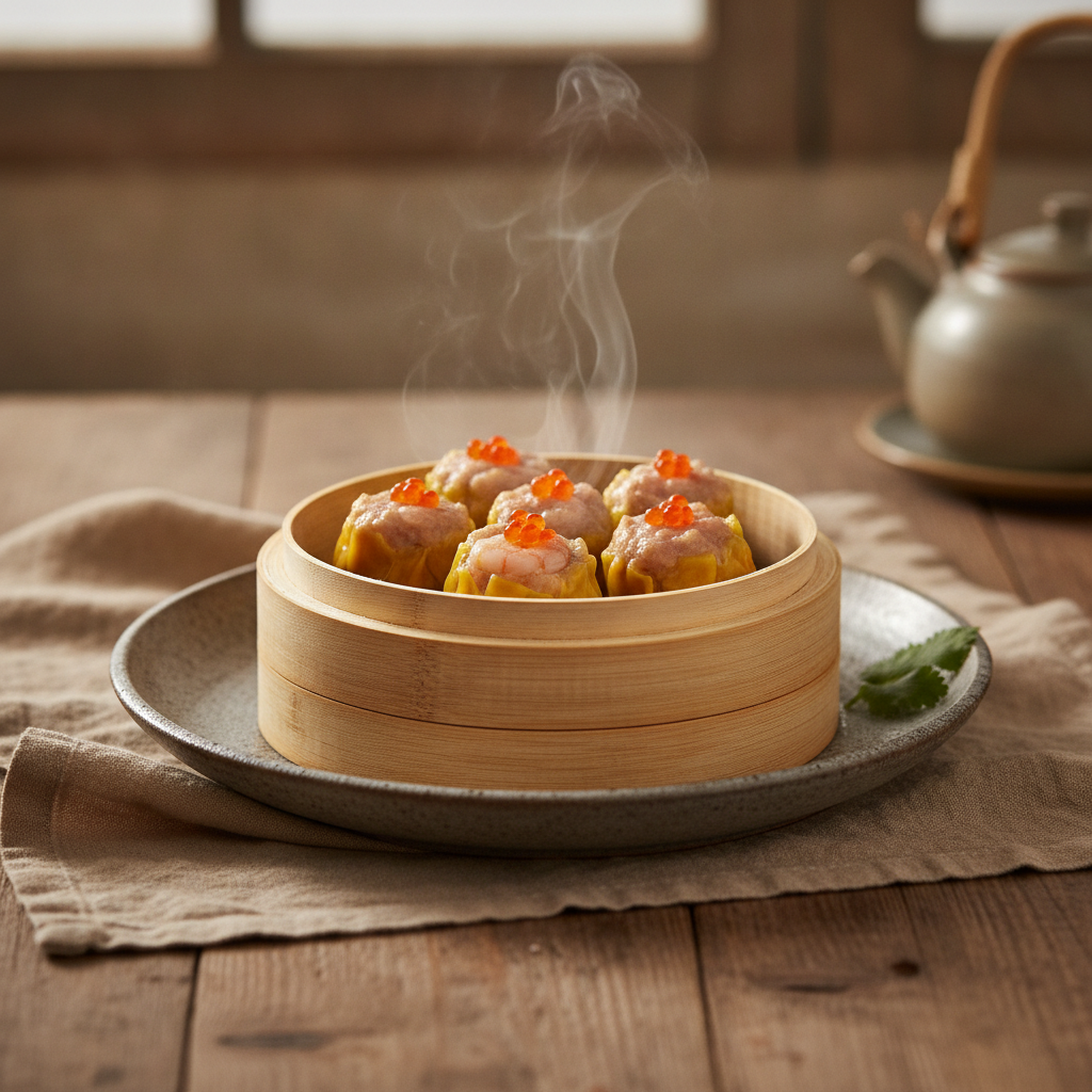 Classic Cantonese Steamed Pork and Shrimp Siu Mai