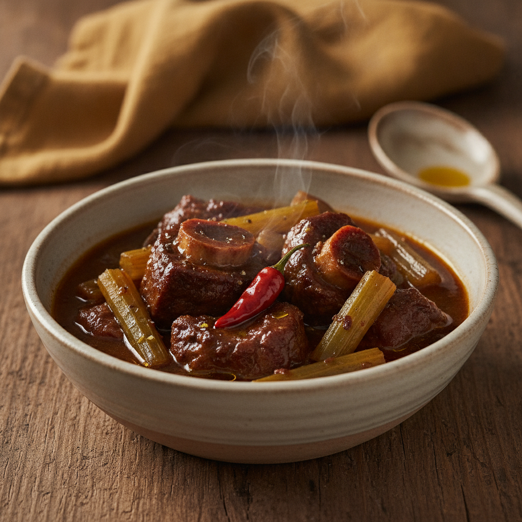 Coda alla Vaccinara: Rome's Slow-Braised Oxtail with Cocoa and Celery