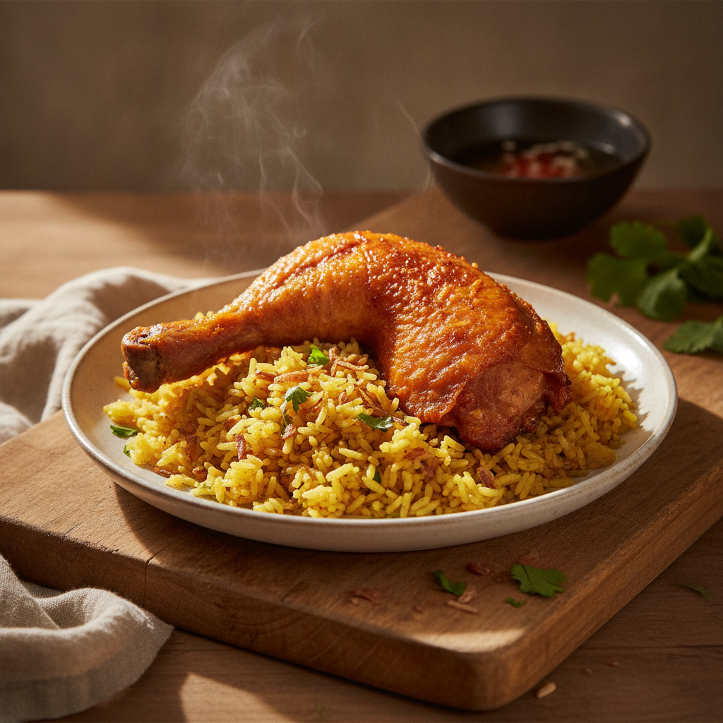Saigon Crispy Skin Chicken with Seasoned Rice