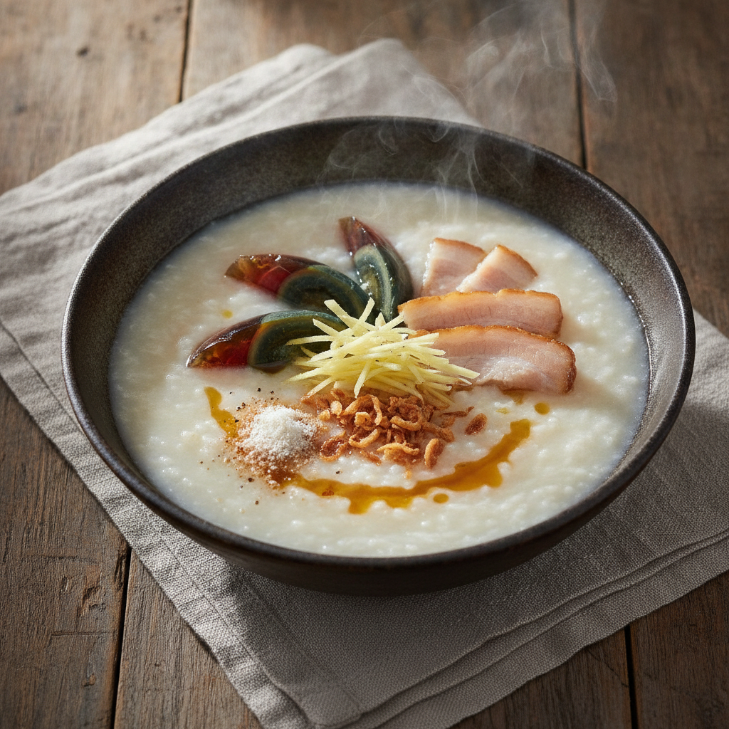Congee: Silky Rice Porridge with Classic Cantonese Toppings