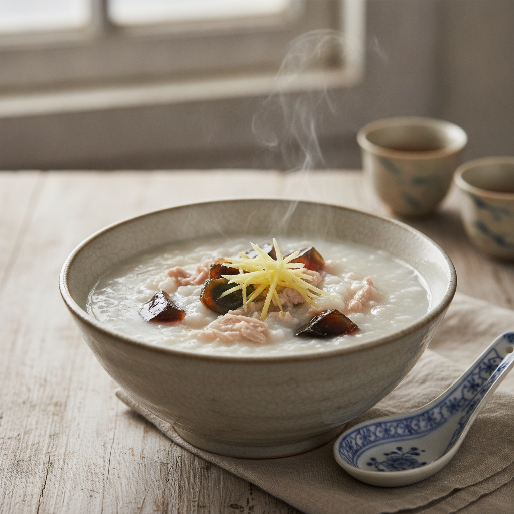 Century Egg and Ginger Congee (Pidan Zhou) — Cantonese Comfort Classic