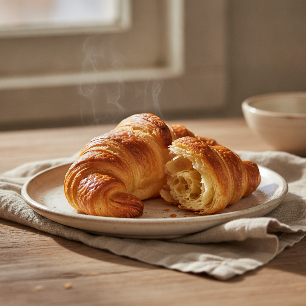 Classic French Butter Croissant Pastry