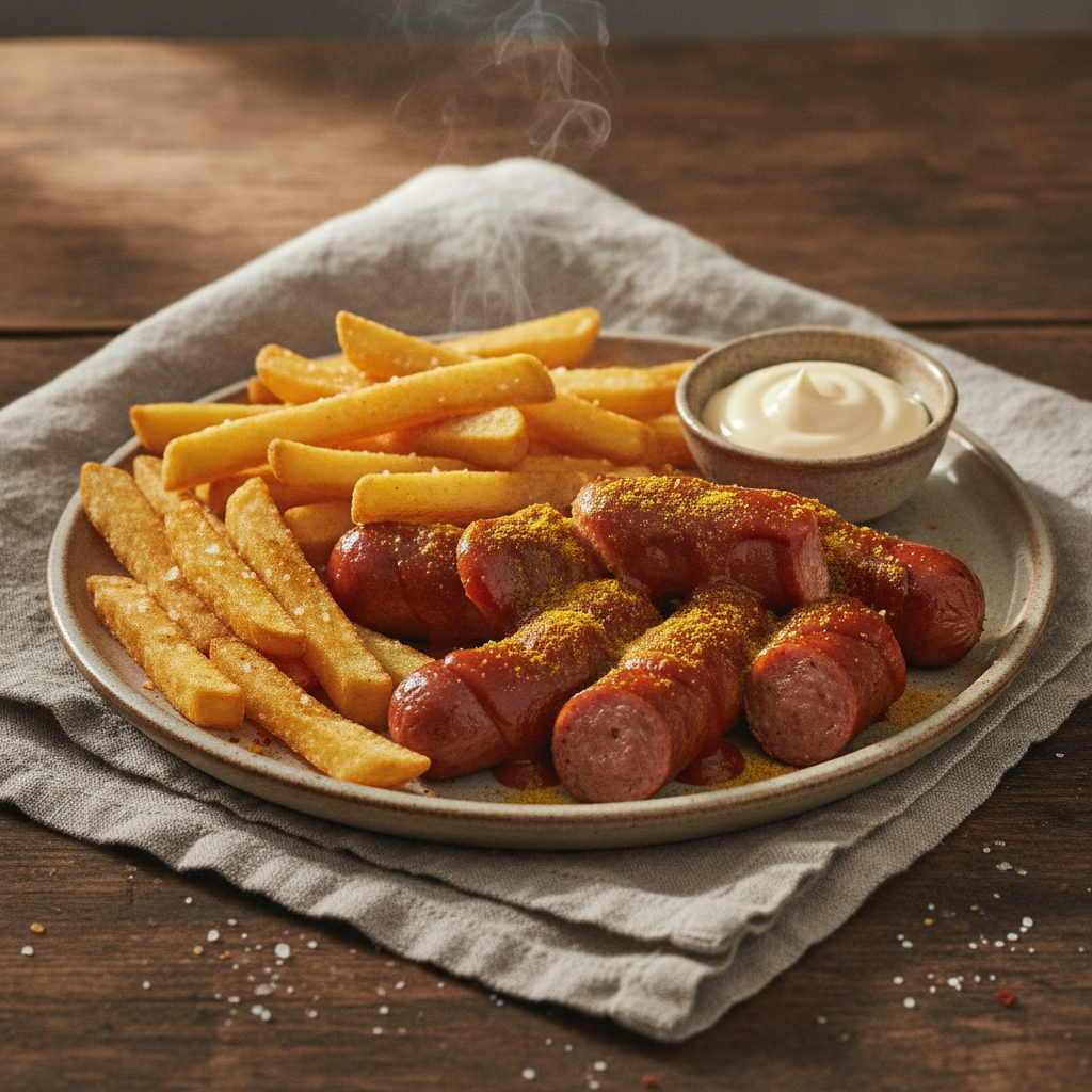 Currywurst with Crispy French Fries