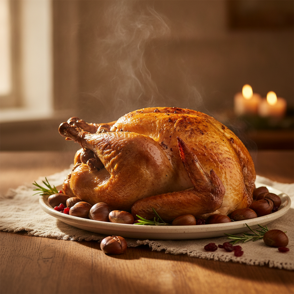 Dinde aux Marrons: Traditional French Christmas Turkey with Chestnuts