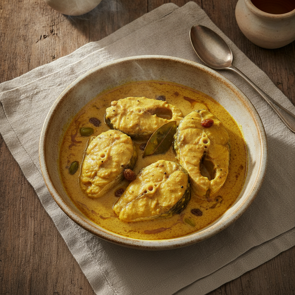 Doi Maach: Bengali Fish Curry in Tangy Yogurt Gravy