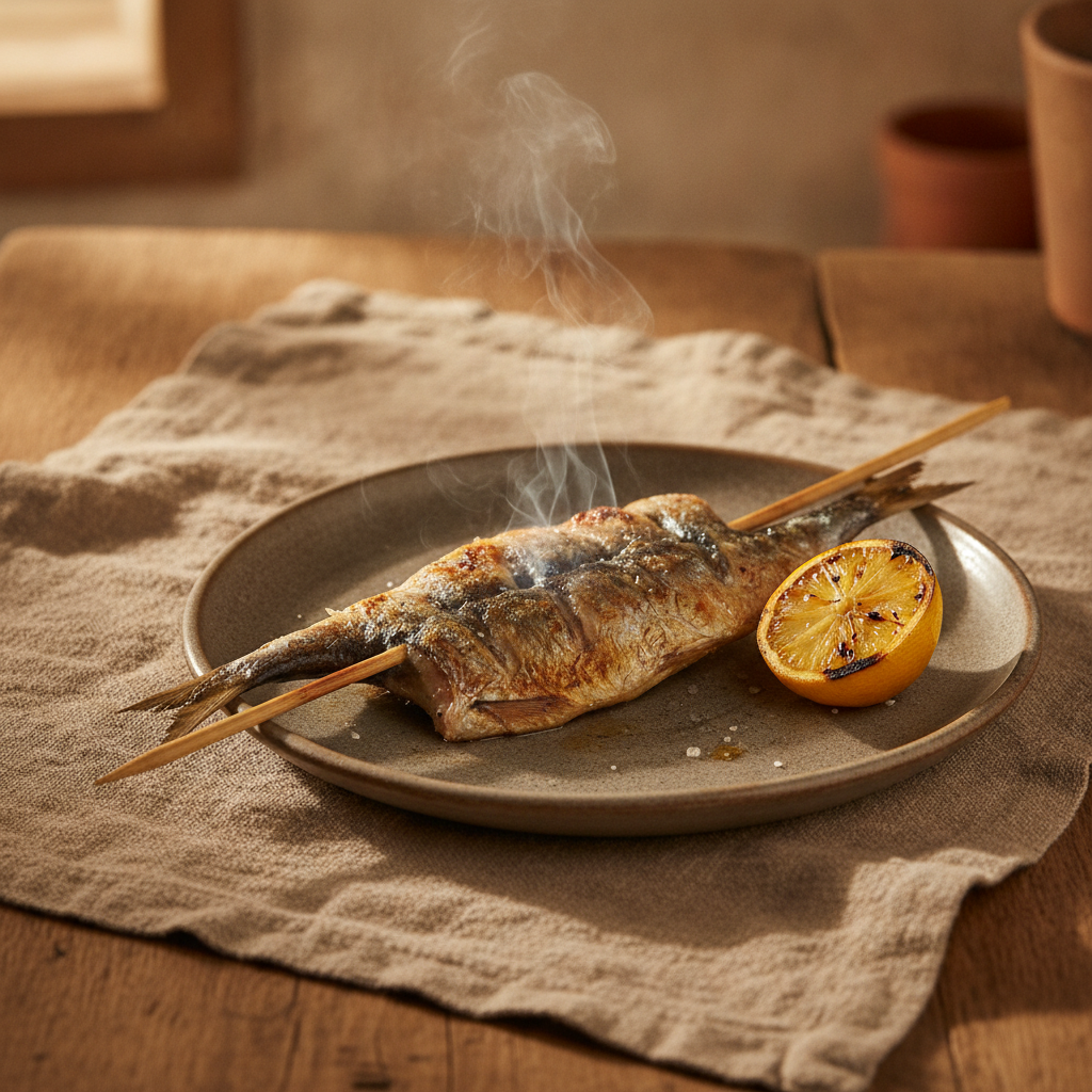 Malaga Style Grilled Sardine Skewers