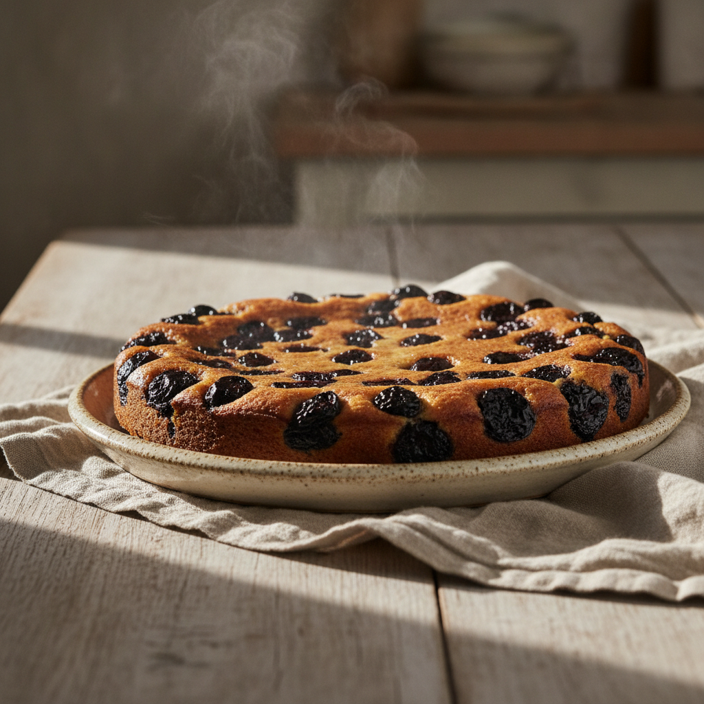 Traditional Prune Flan Cake from Brittany