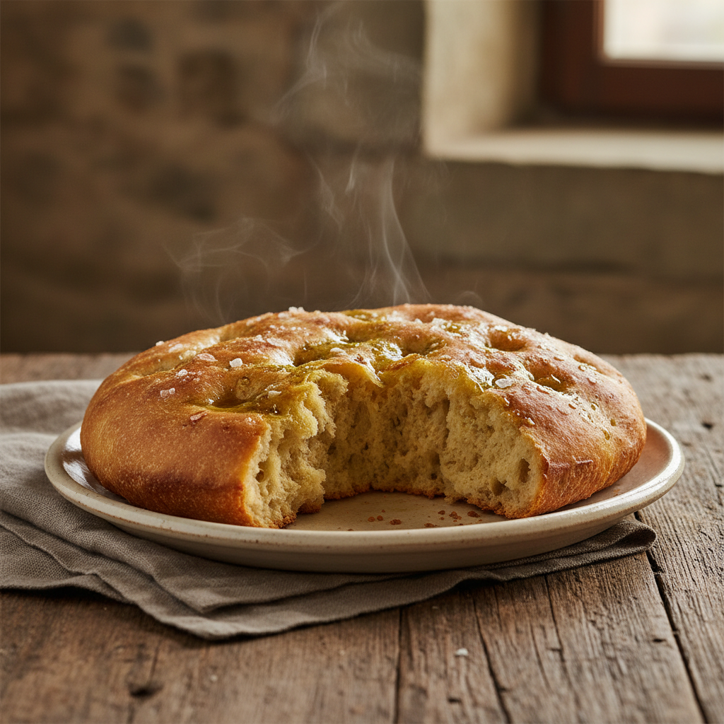 Focaccia Genovese: The Real Thing, Dimpled and Pooled in Olive Oil