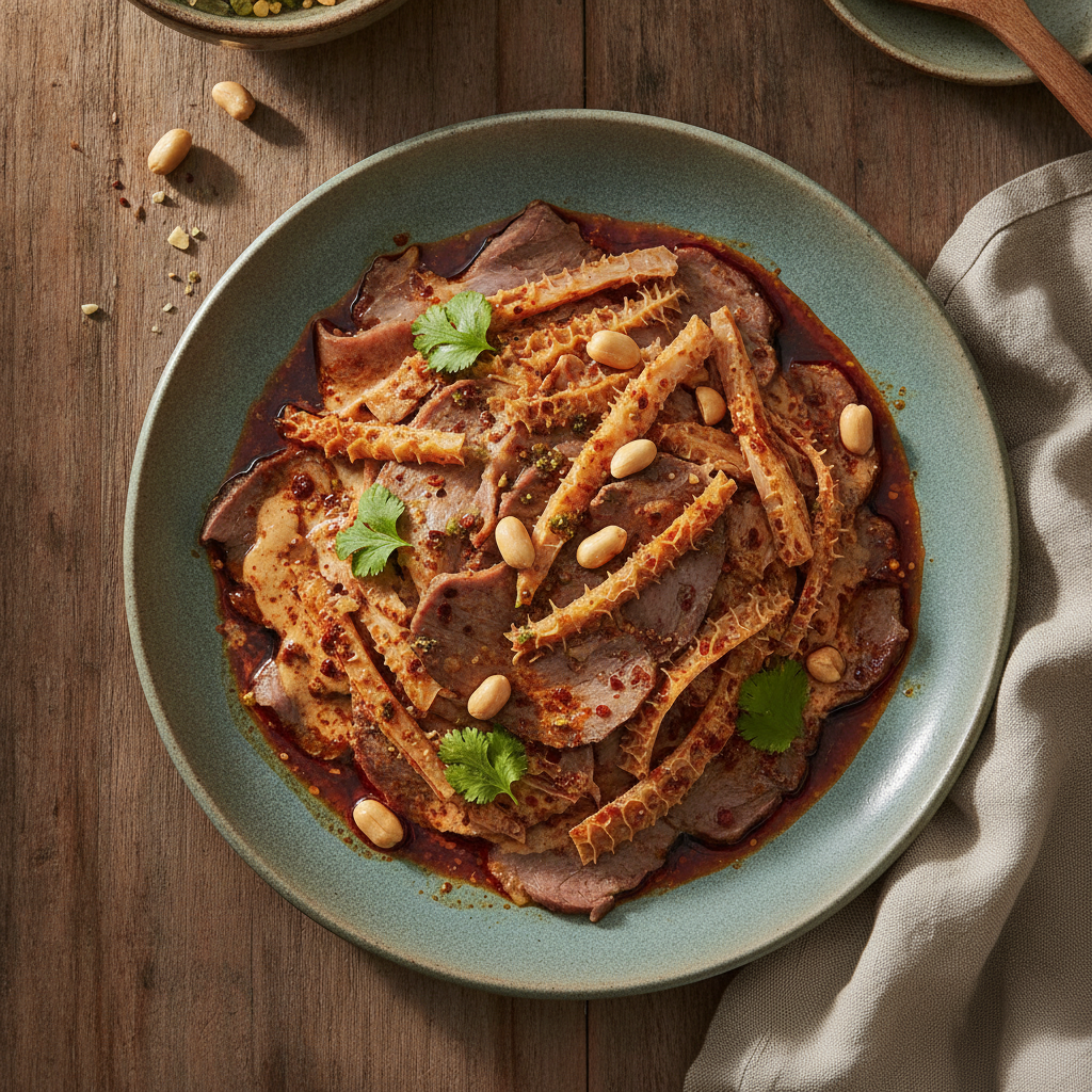 Fuqi Feipian: Chengdu Cold Beef and Tripe in Numbing Chili Oil