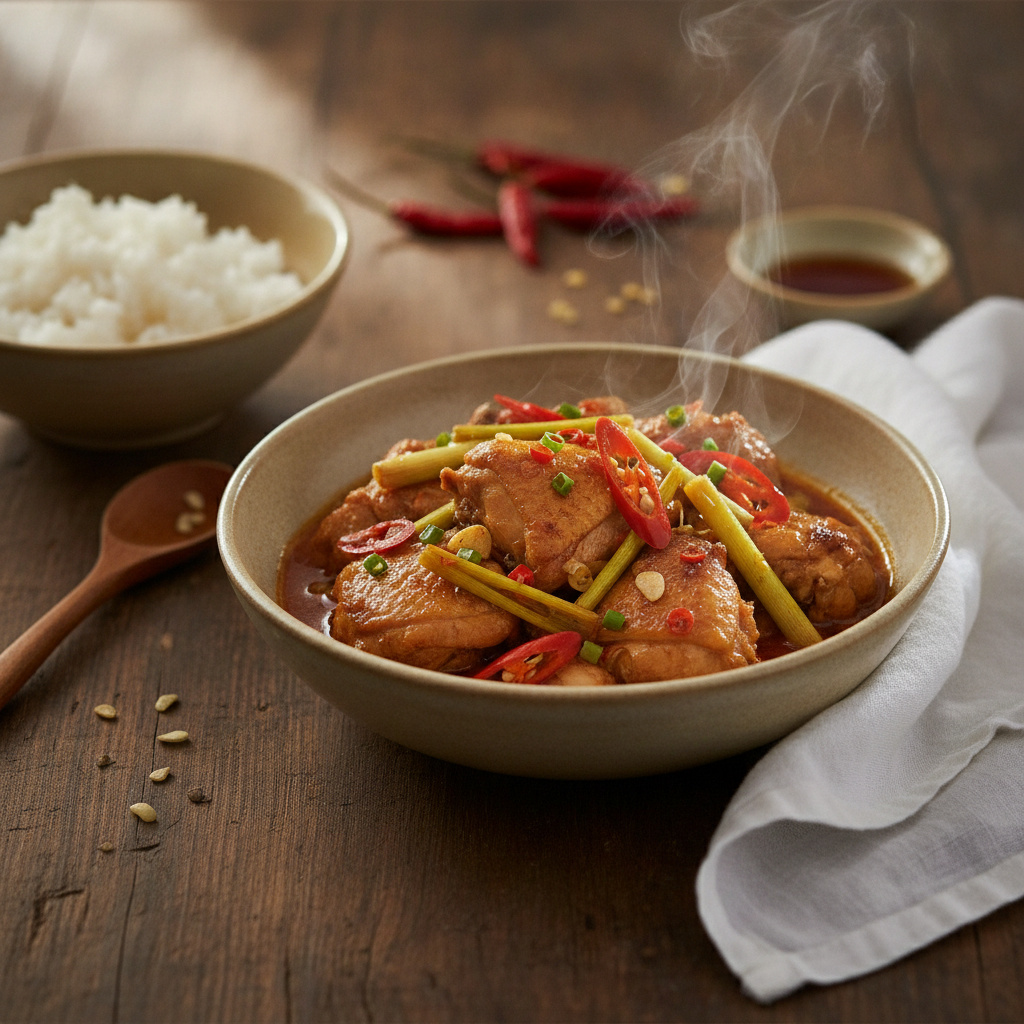 Braised Chicken with Lemongrass and Chili