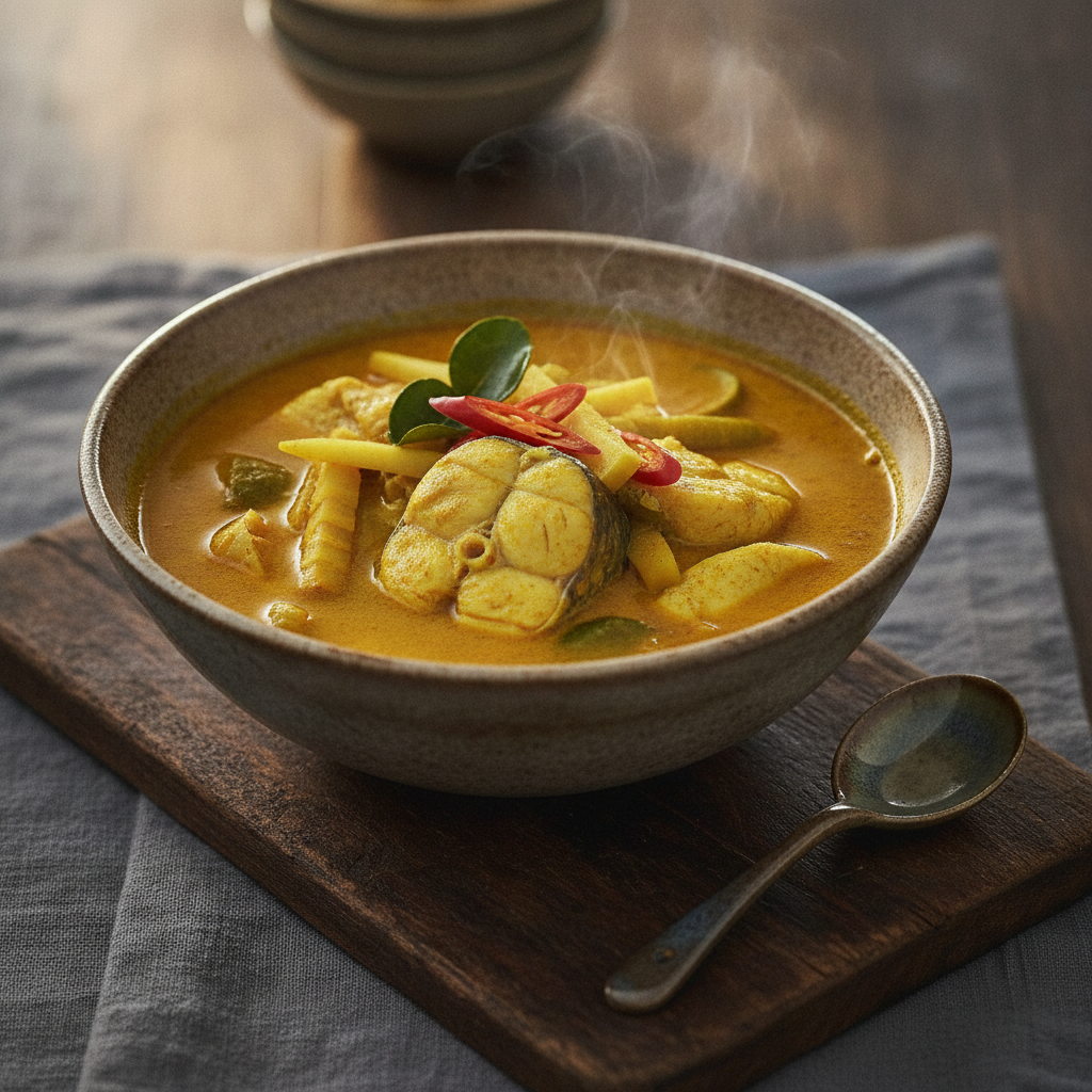 Southern Thai Yellow Sour Curry with Fish