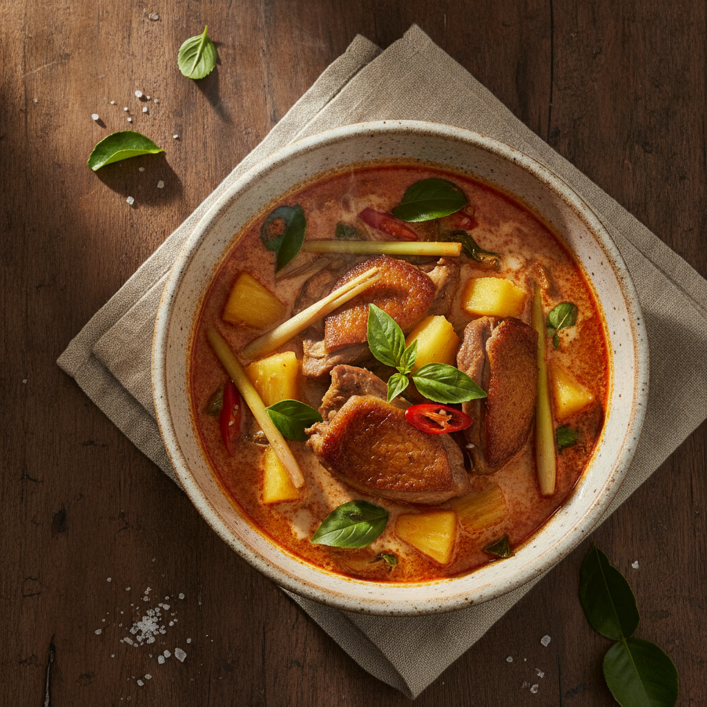 Red Curry with Roasted Duck and Pineapple