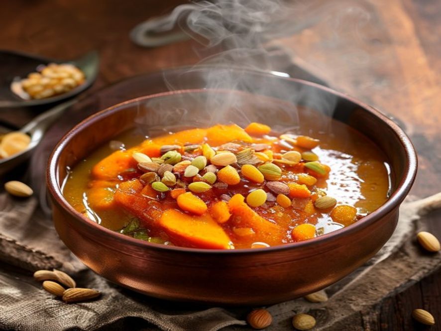 Gajar Halwa: Slow-Cooked Carrot Pudding With Khoya