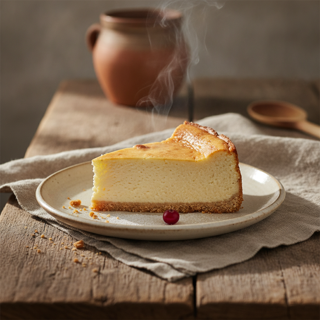 Traditional German Quark Cheesecake with Shortcrust Base