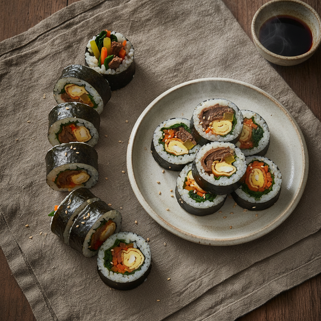 Savory Seaweed Rice Rolls with Fillings