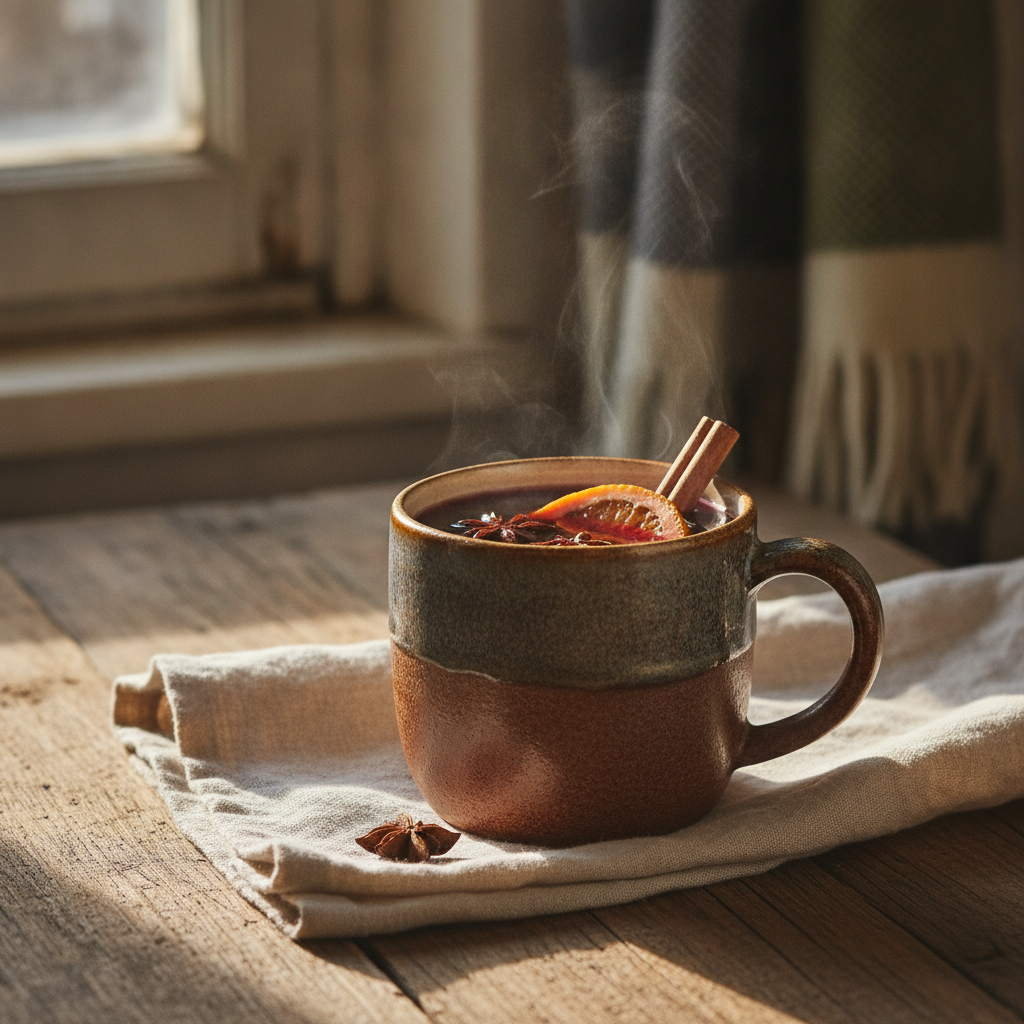 Warm Traditional German Mulled Wine