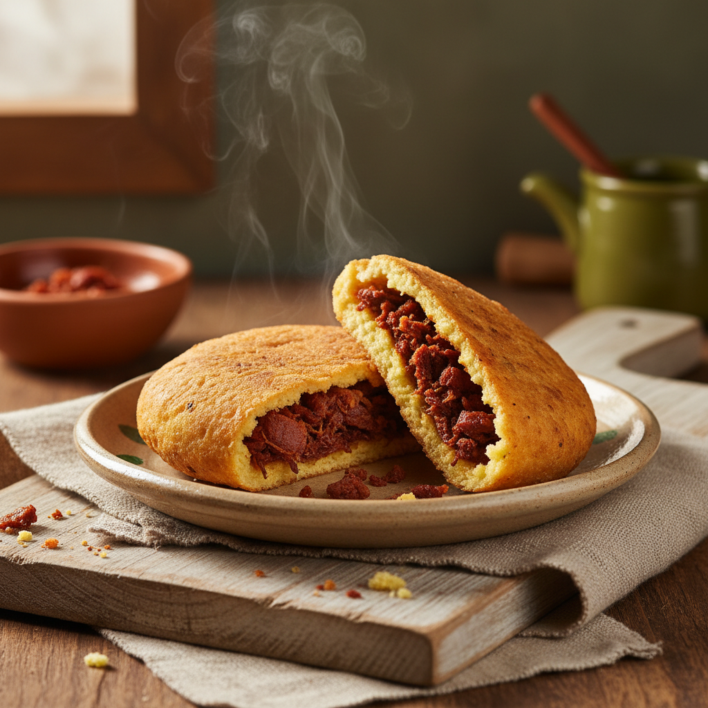Gorditas de Chicharrón — Thick fried masa with pork crackling