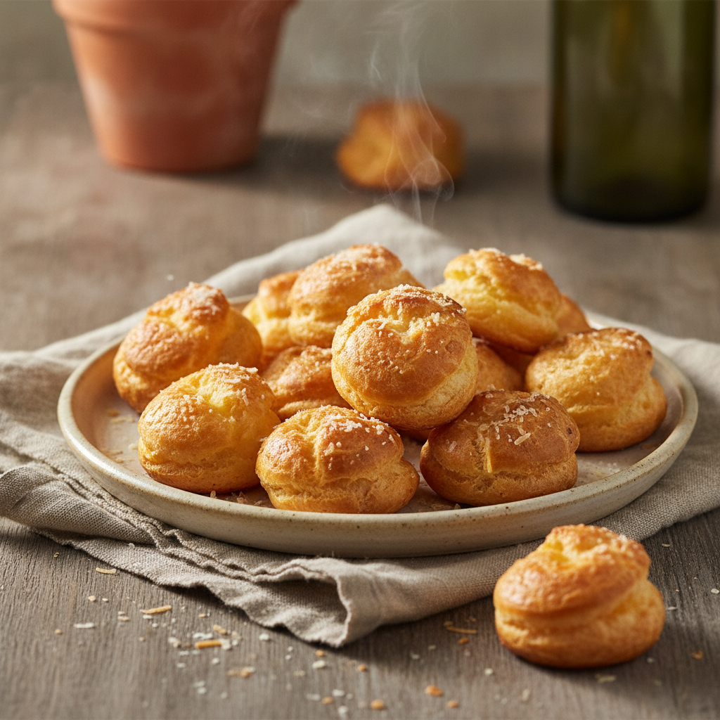 Savory Cheese Choux Puffs Appetizer