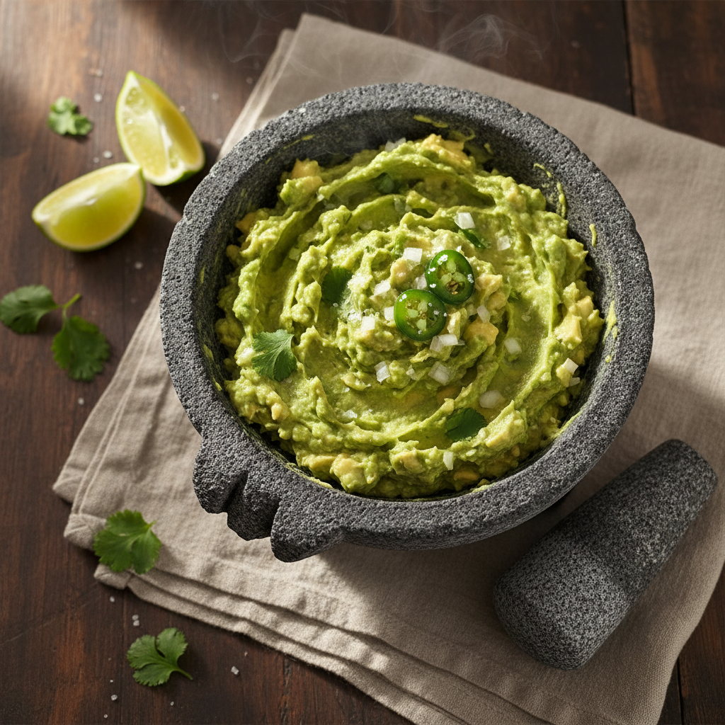 Guacamole — Avocado, lime, and nothing else it doesn't need