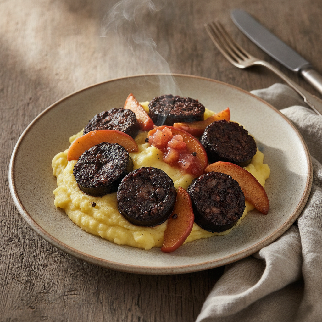 Heaven and Earth Black Pudding with Apples