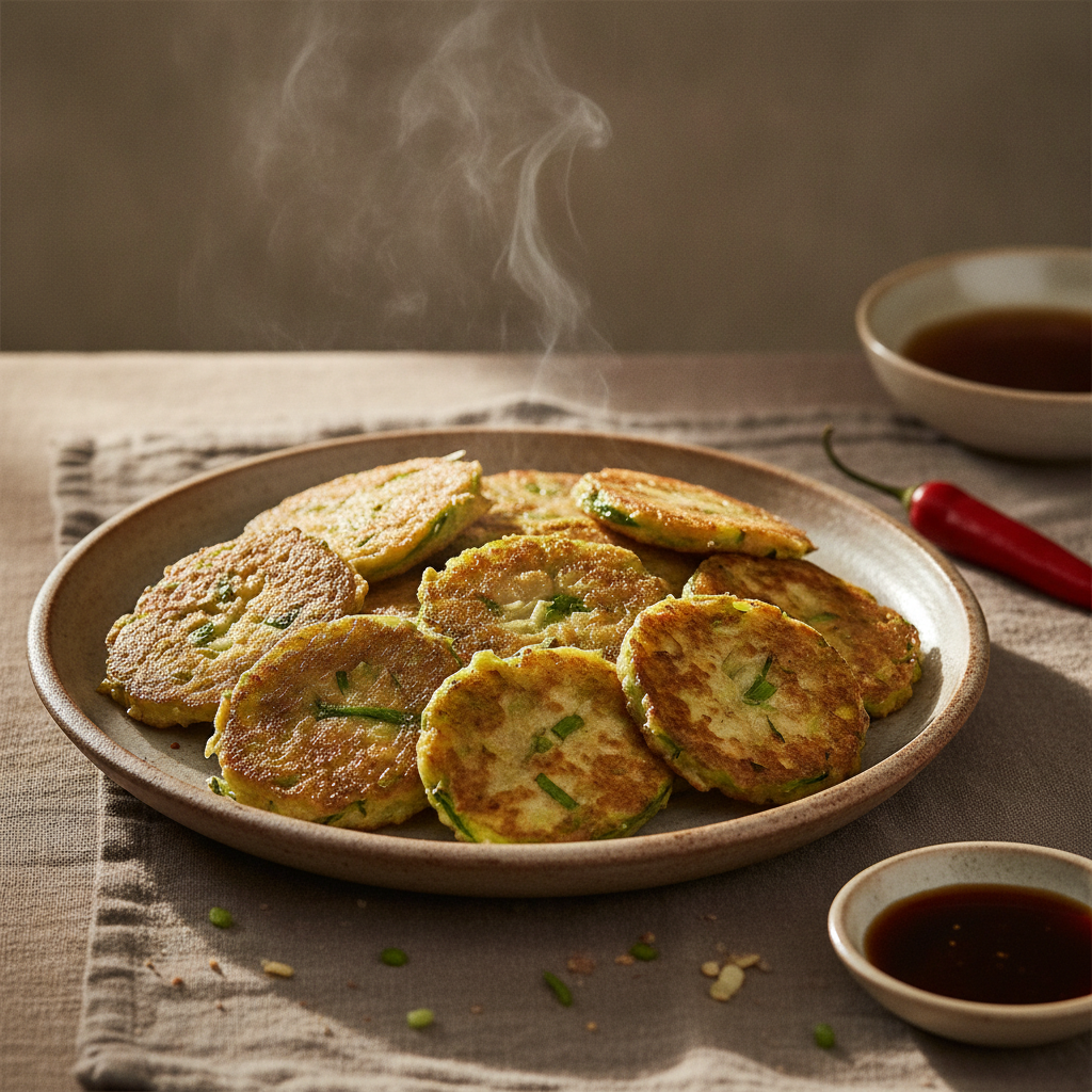 Delicate Pan-fried Zucchini Fritters, a Savory Side