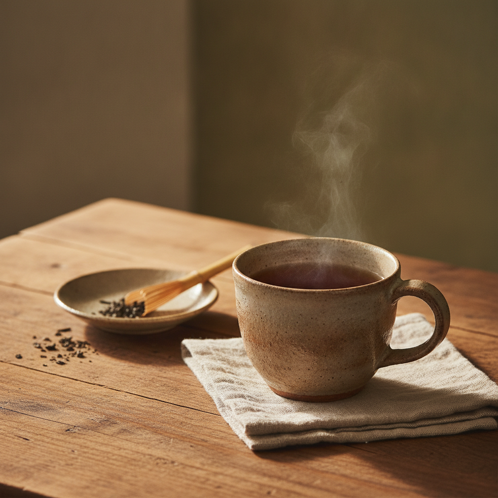 Warm Hojicha Roasted Green Tea
