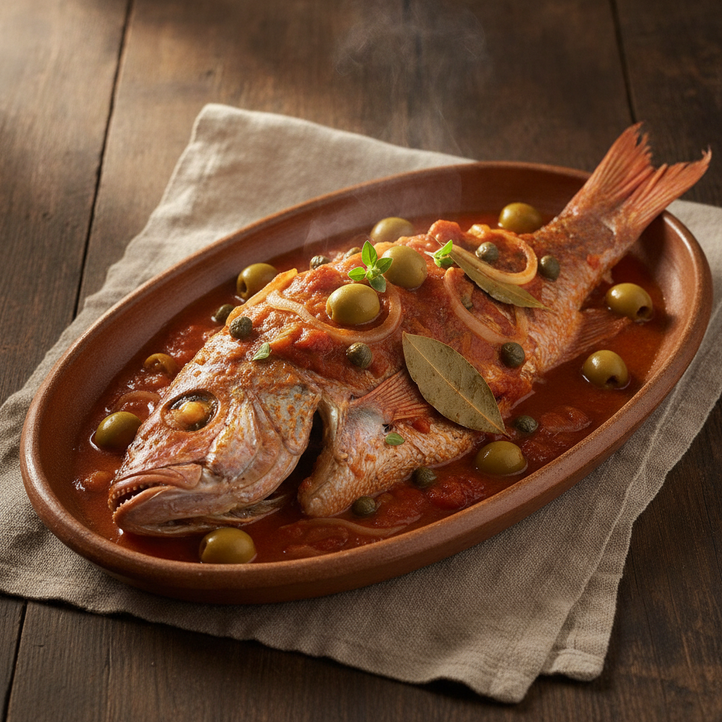 Huachinango a la Veracruzana: Red Snapper with Olives and Capers