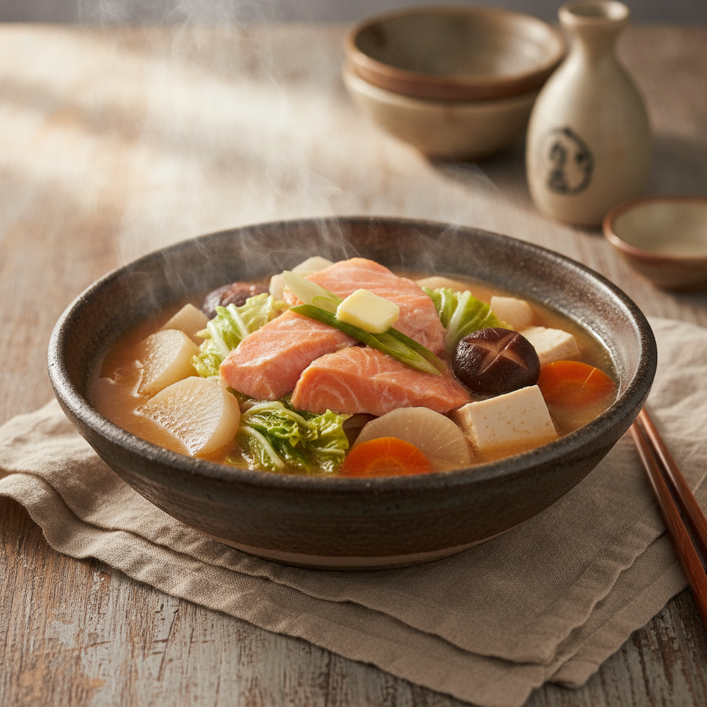 Ishikari Nabe: Hokkaido Salmon and Vegetable Hot Pot