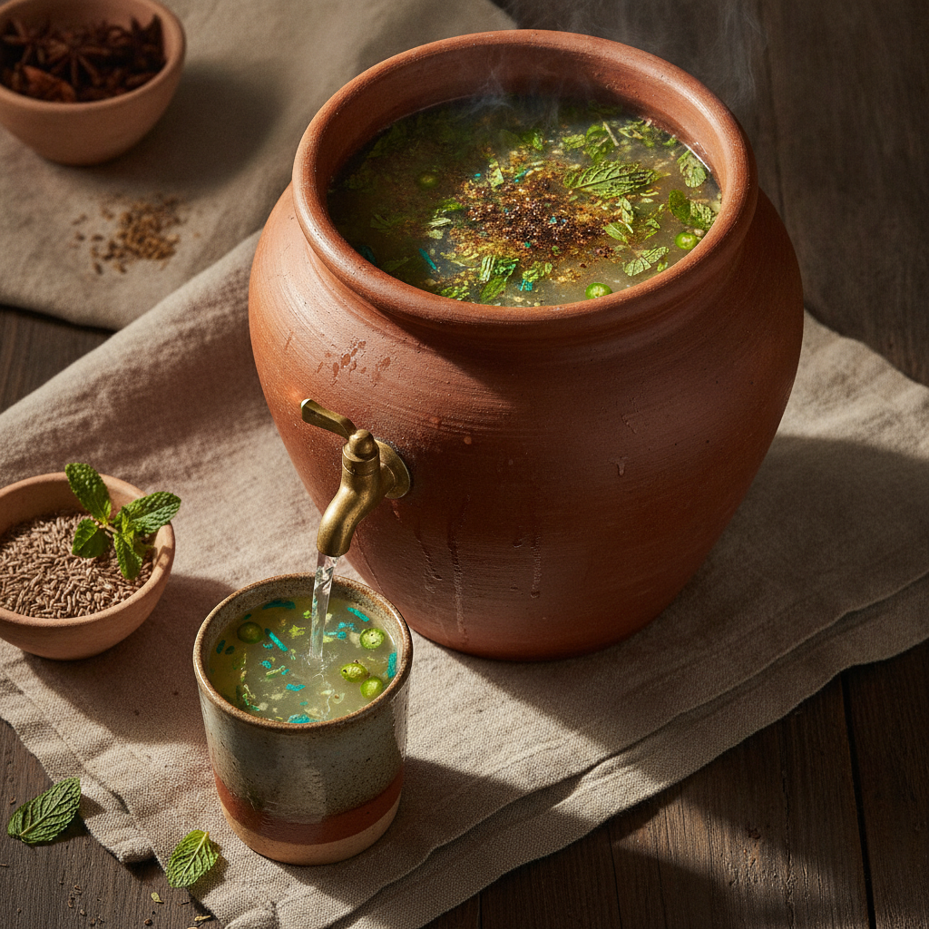 Spiced Cumin and Mint Flavored Water Cooler