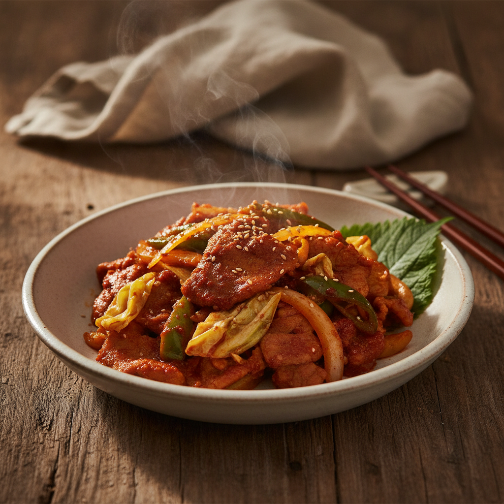 Jeyuk Bokkeum: Spicy Stir-fried Pork with Gochujang
