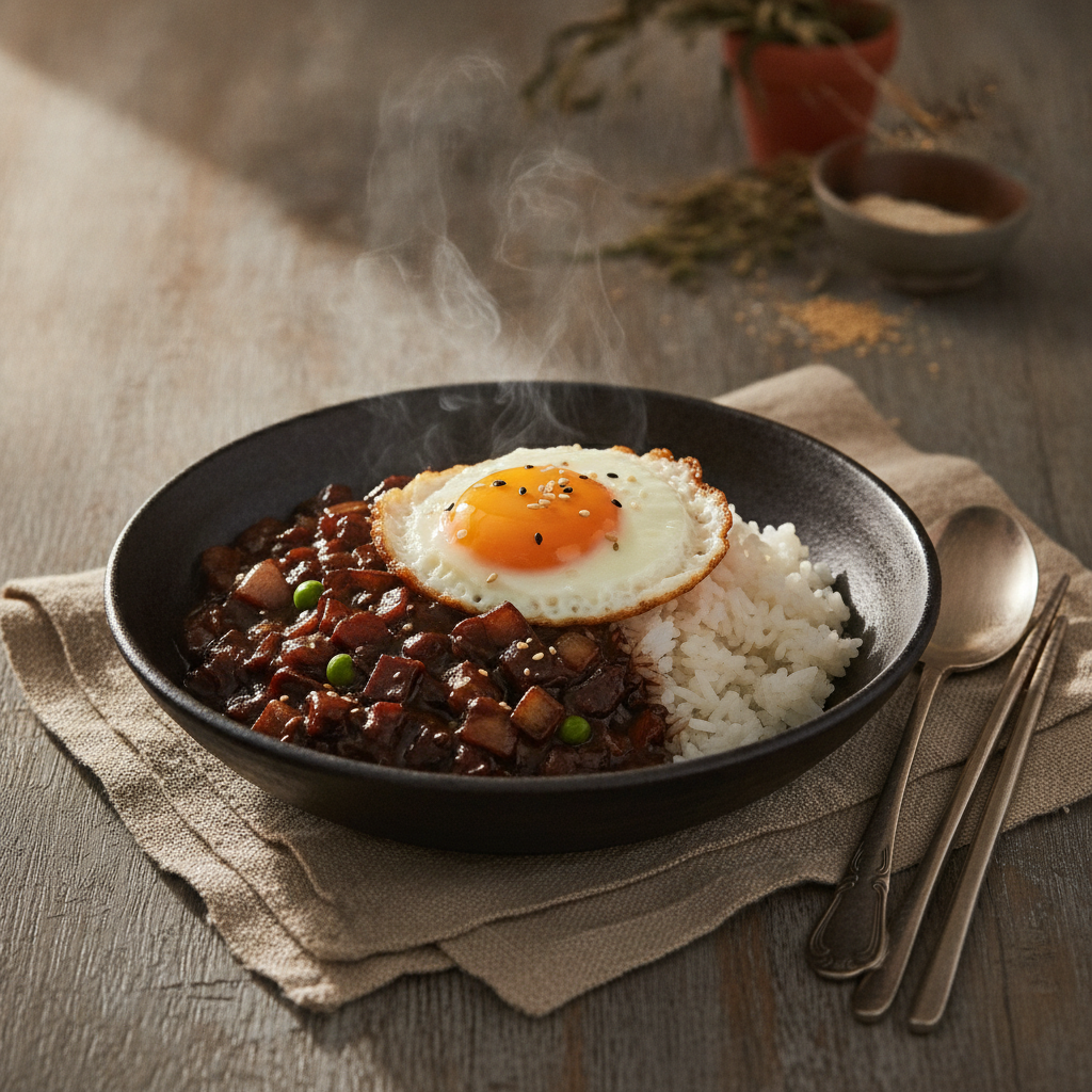 Jjajangbap: Black Bean Sauce with Rice, a Savory Dish