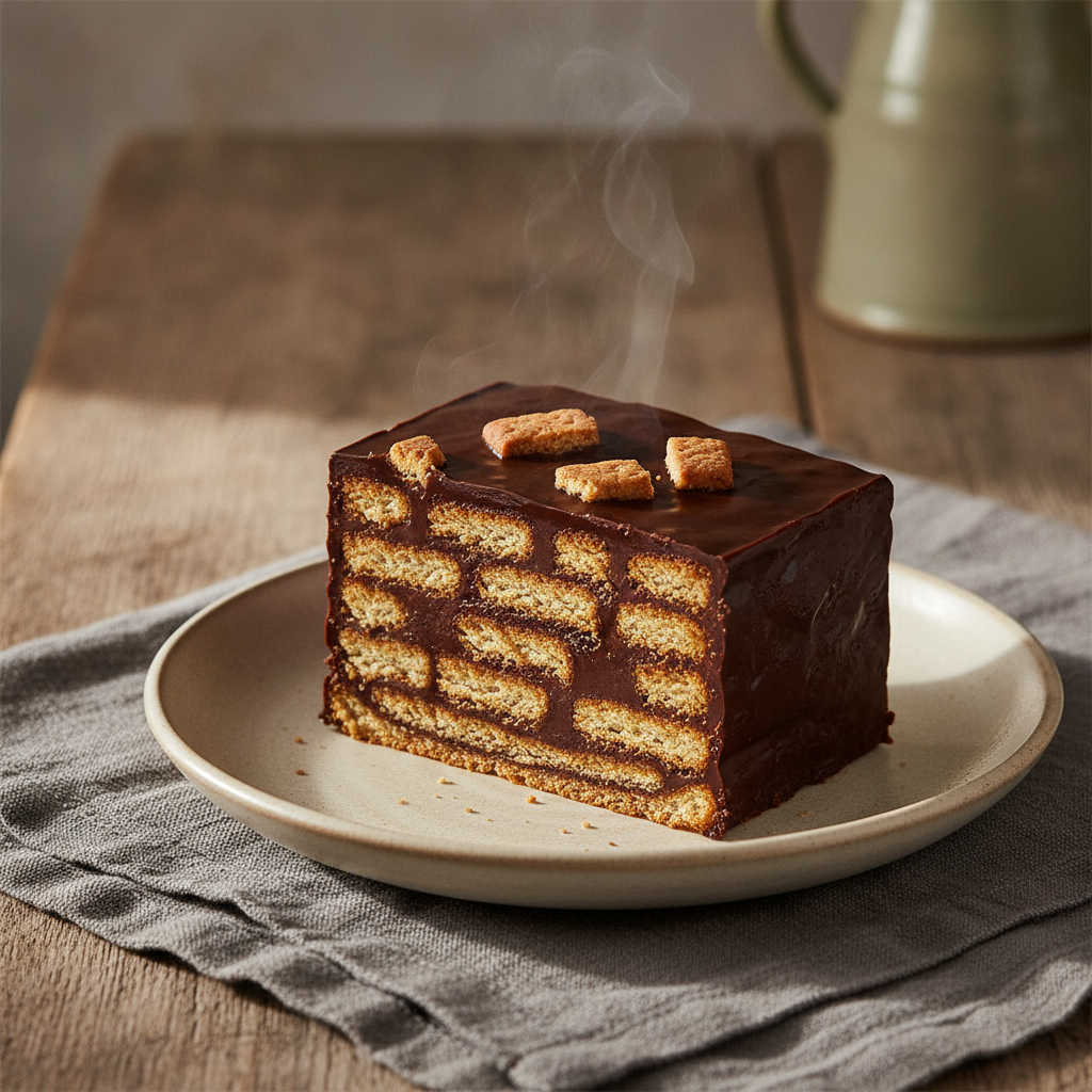 No Bake Chocolate Biscuit Cake Dessert