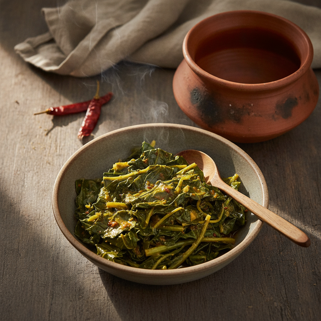 Kashmiri Haaq: How Mustard Oil and a Bare Pot Transform Collard Greens