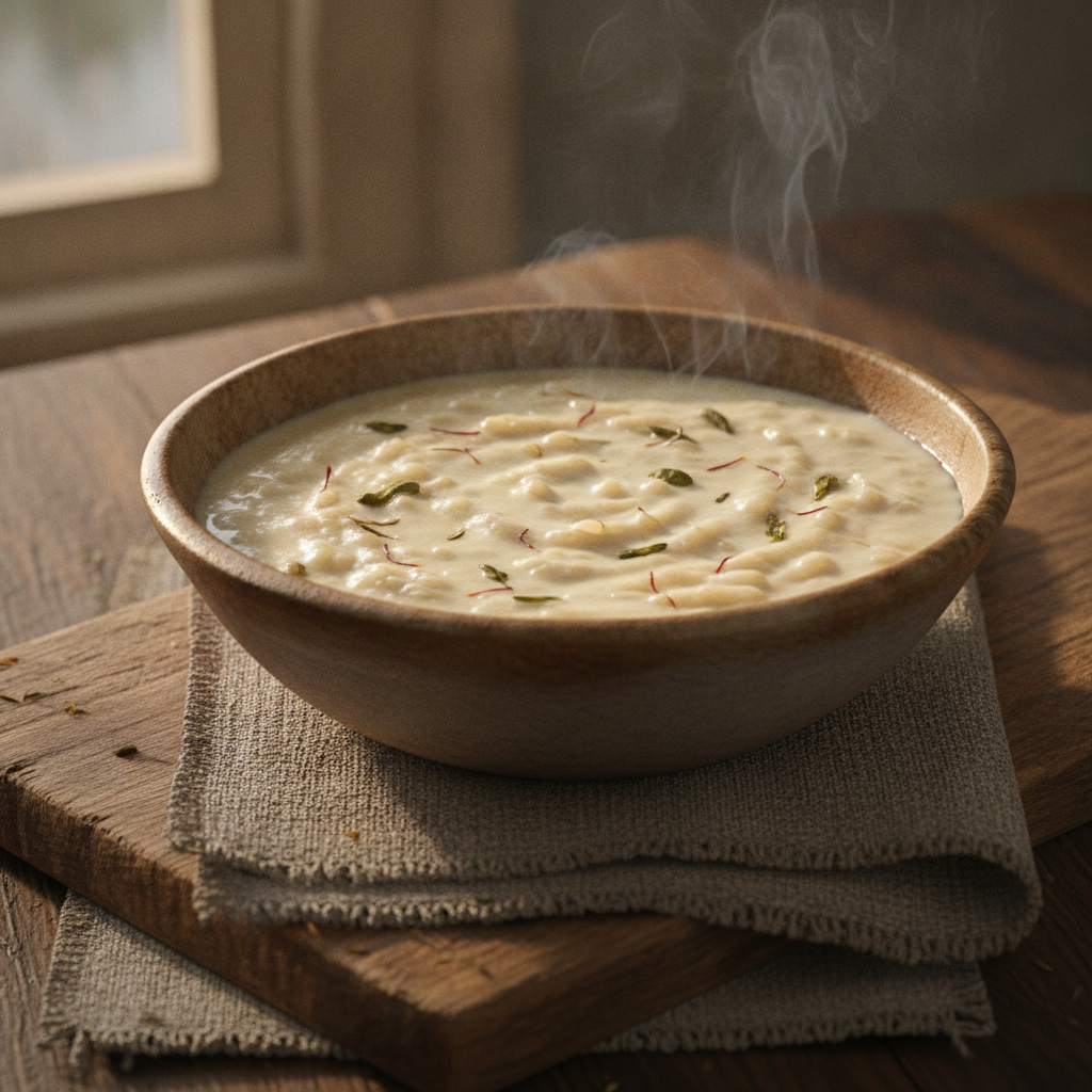 Kheer: Rice Pudding With Cardamom and Saffron