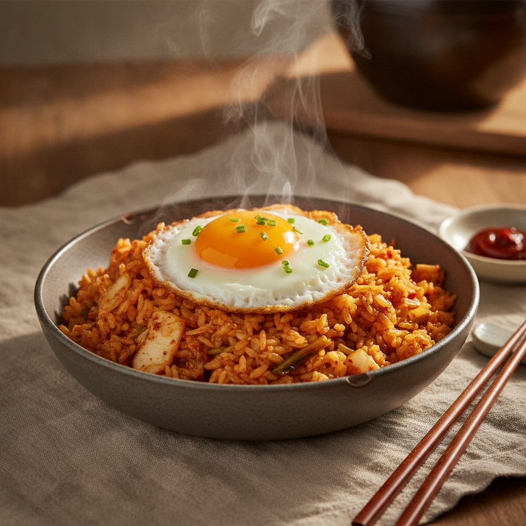 Savory Stir-fried Kimchi and Rice
