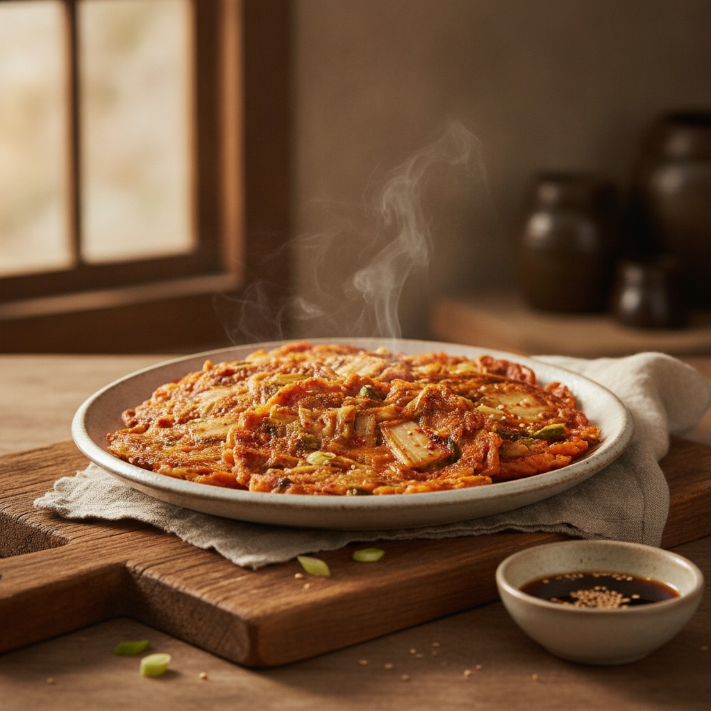 Kimchi Jeon: Savory Kimchi Pancake Appetizer or Snack