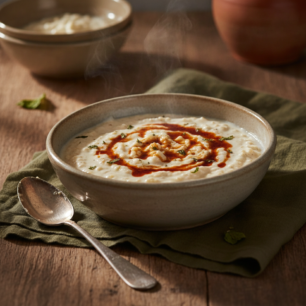 Kishk Fermented Bulgur and Yogurt Soup or Dip