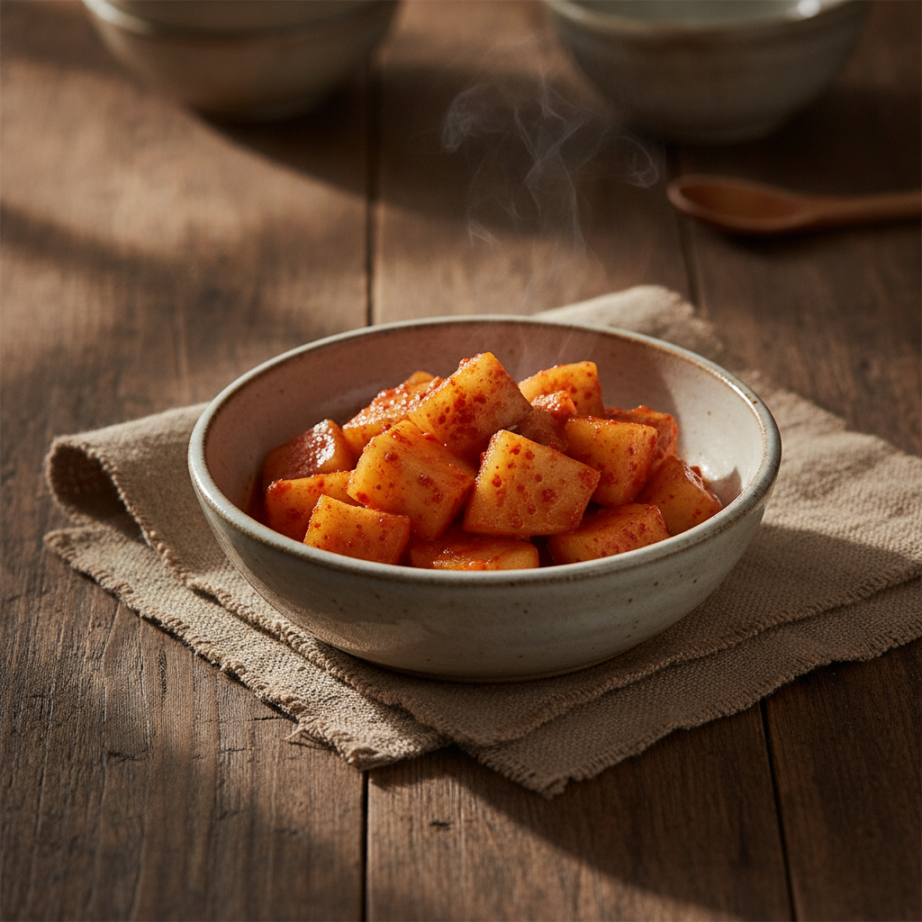 Kkakdugi: Diced Radish Kimchi Fermented Side Dish