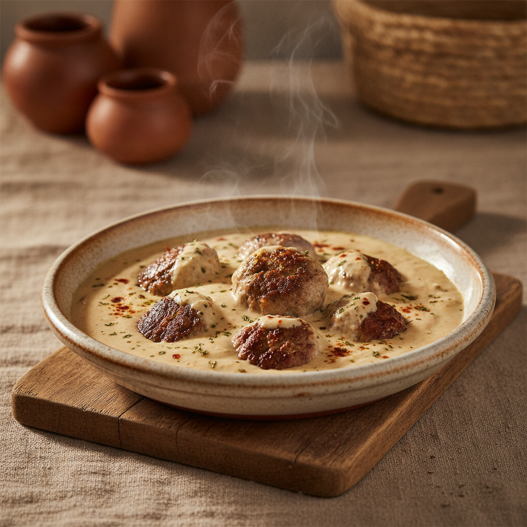 Meatballs in Creamy Yogurt Sauce