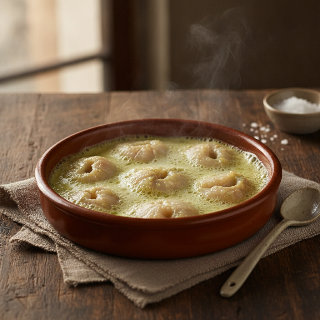 Kokotxas al Pil Pil — The Basque Emulsion Sauce That Comes From the Fish Itself