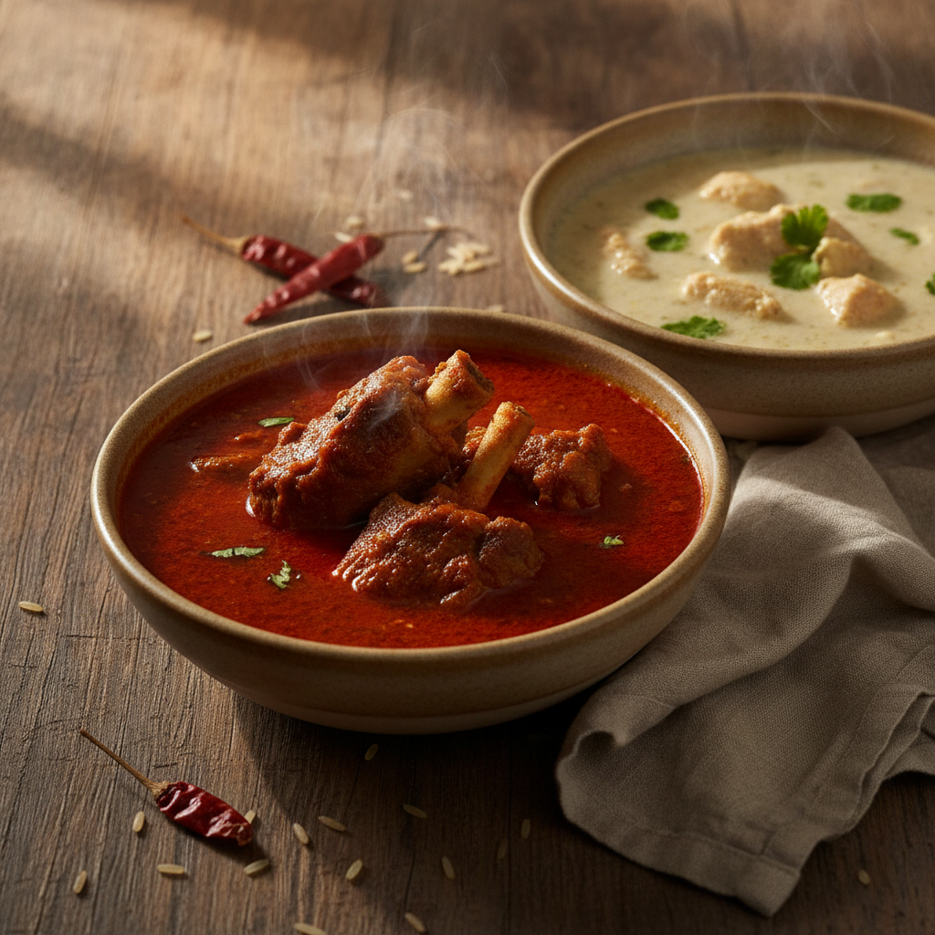 Kolhapuri Tambda Rassa — Fiery Red Mutton Curry