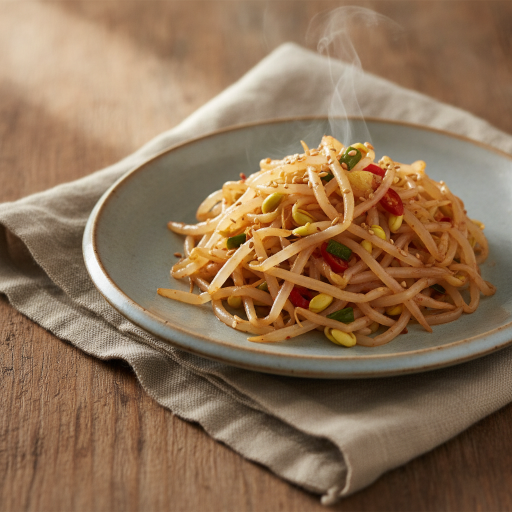 Simple Seasoned Bean Sprouts, a Classic and Healthy Banchan